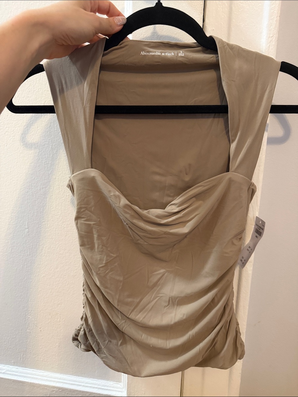 Abercrombie & Fitch Women's Taupe Cowl Halter Camisole